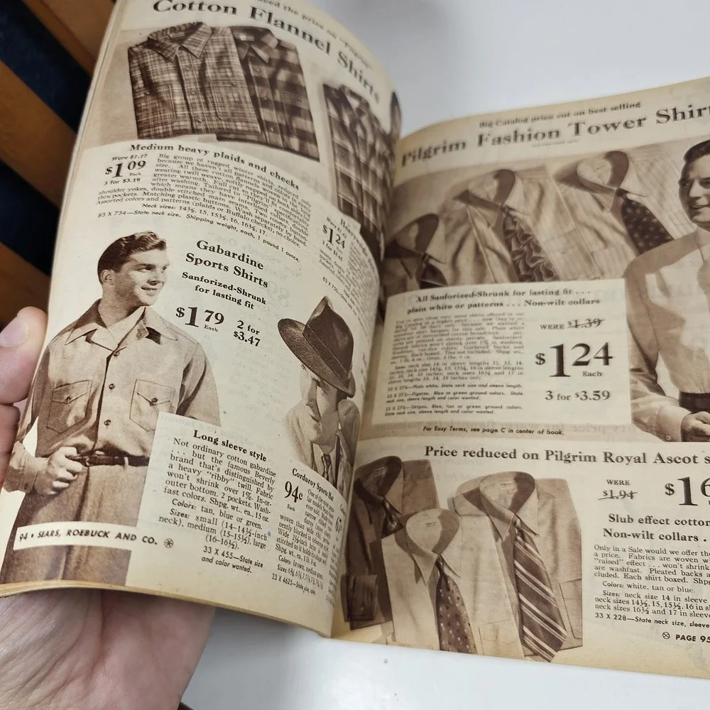 Vintage Sears Roebuck & Co Winter Spring  1943 Catalog Rare WWII Era Missing